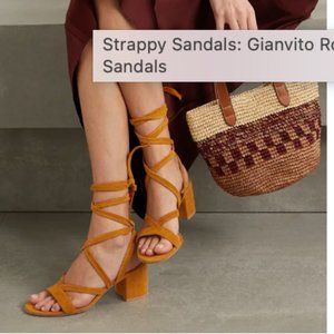 GIANVITO ROSSI - Janis Low - Size 40 - Brown - Lace up